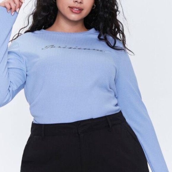 Forever 21 Tops - Forever 21 Parisienne Graphic Women Long Sleeve Top